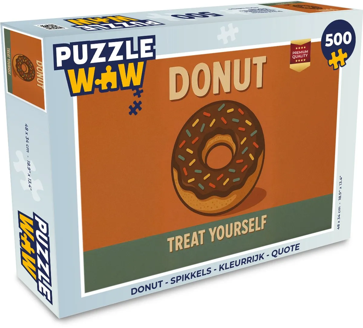 PuzzleWow Donut Spikkels Legpuzzel 500 Stuks