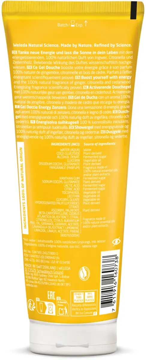 Weleda Gember Douchegel 200ml - 6 Stuks - afbeelding 4 van 4