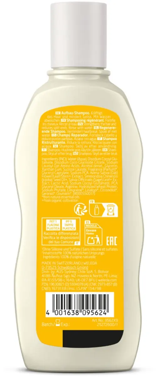 Weleda Haver Herstellende Shampoo 3x190ml - afbeelding 2 van 2