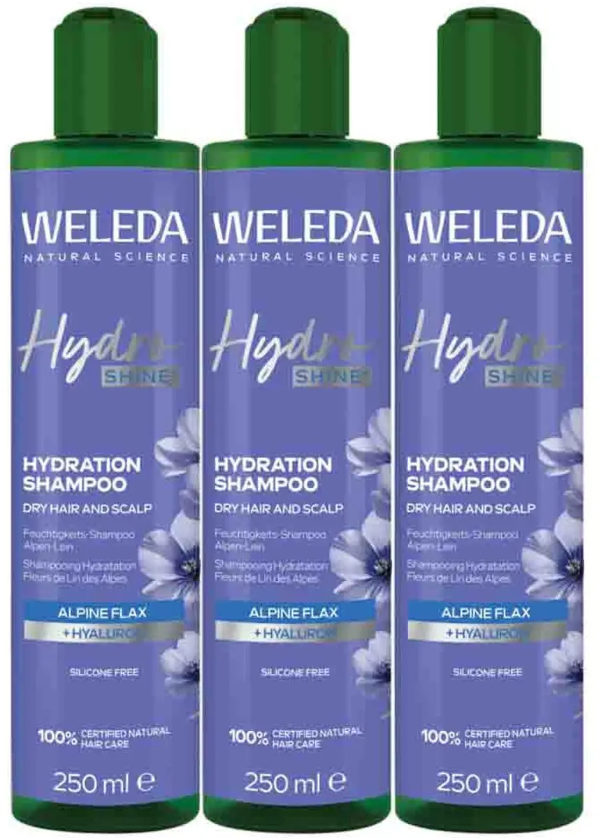 Weleda Hydro Shine Shampoo 3x250ml - afbeelding 6 van 6