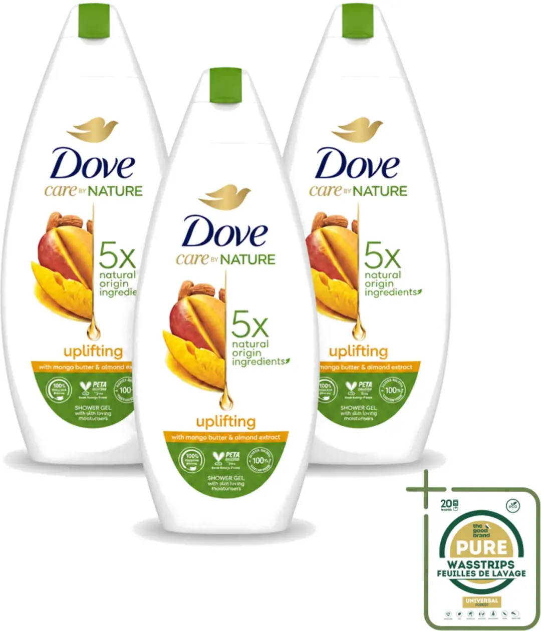 3 x Dove Care By Nature
