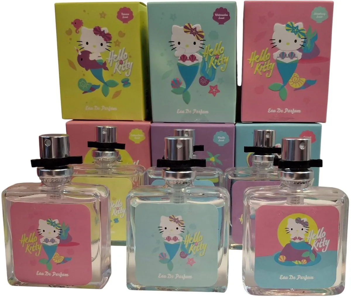 Hello Kitty Mermaid Parfum set 6 stuks voor kinderen - 6x15ml - Meisjes