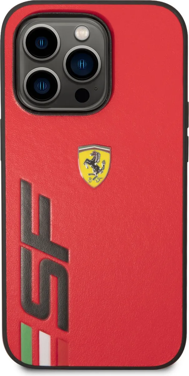 Ferrari PU Leer iPhone 14 Pro Hoesje - Rood - MagSafe