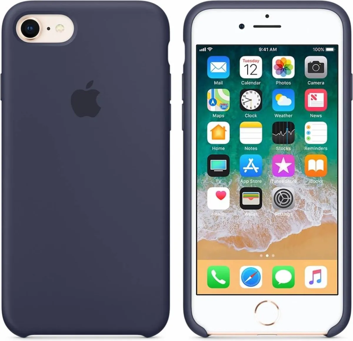 Apple Siliconen Hoesje iPhone 7/8/SE MMWK2ZM/A - Donkerblauw