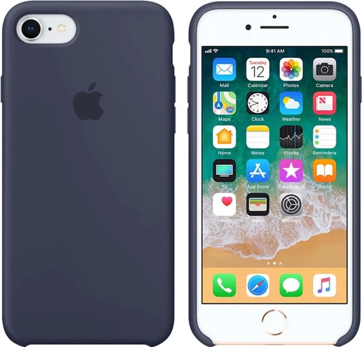 Apple Siliconen Hoesje iPhone 7/8/SE MMWK2ZM/A - Donkerblauw