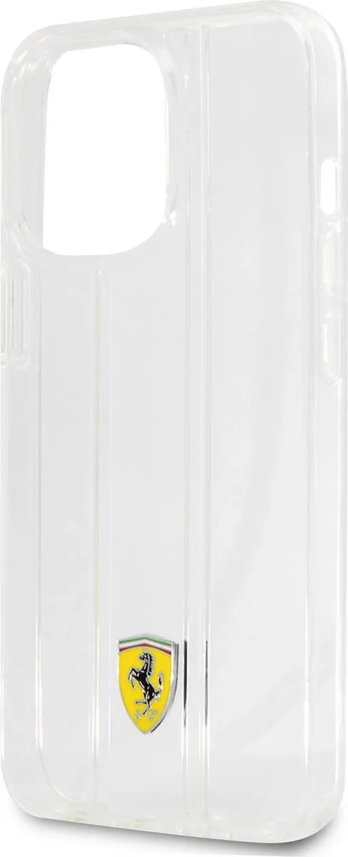 Ferrari 3D Stripes Backcover iPhone 13 Pro Max - Transparant