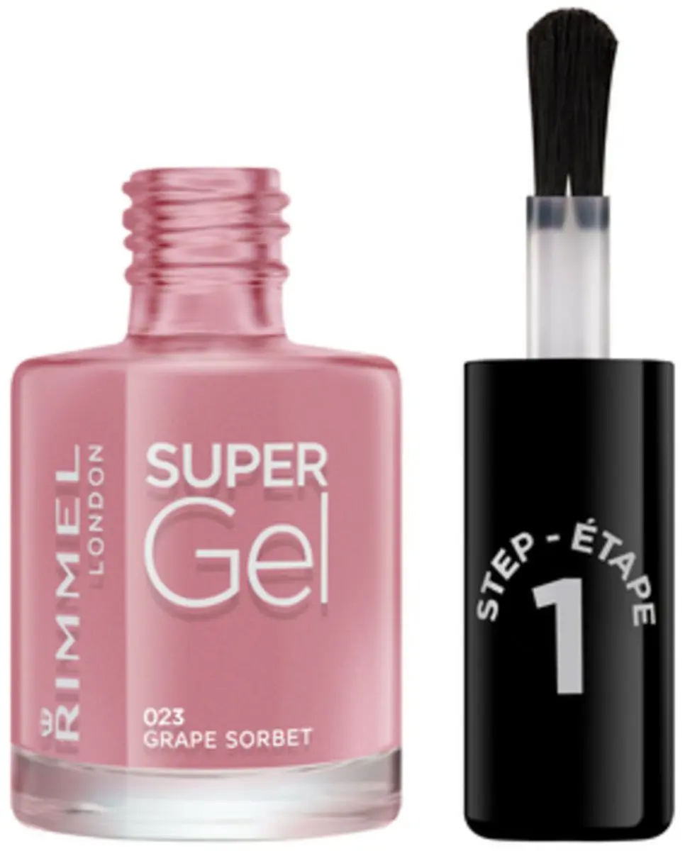 Rimmel SuperGel Nailpolish 023 Grape Sorbet - 2x12ml - afbeelding 2 van 2