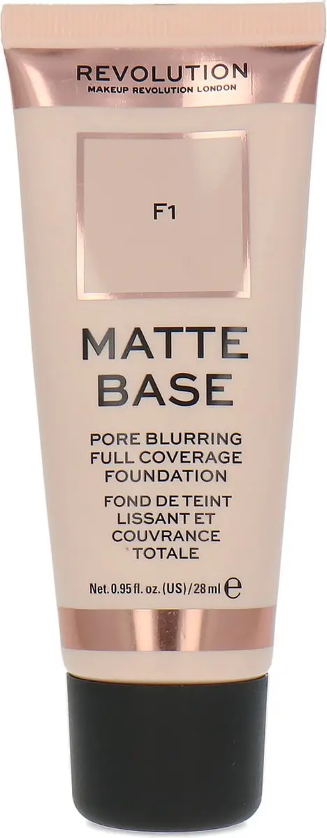 Makeup Revolution Matte Base Pore Blurring Full Coverage Foundation