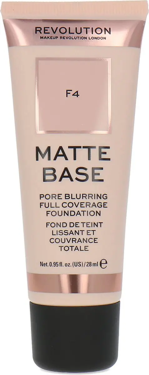 Makeup Revolution Matte Base Pore Blurring Full Coverage Foundation