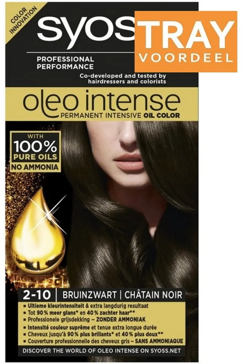 Syoss Oleo Intense Haarverf 2-10 Bruinzwart - 36x - afbeelding 2 van 6