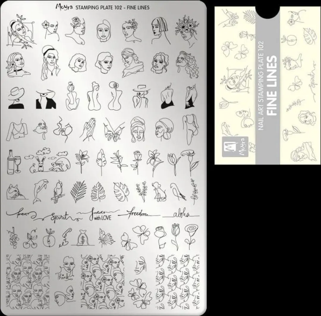 Moyra Stamping Plate 102 FINE LINES