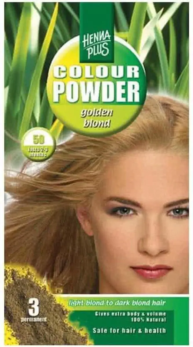 Hennaplus Colour Powder 50 Golden Blond - 100g - afbeelding 4 van 5