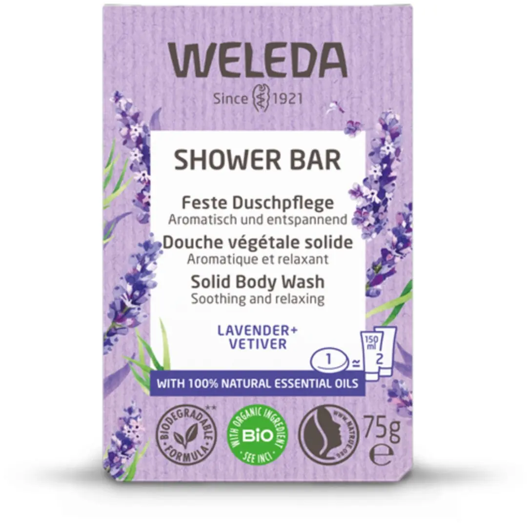 Weleda Shower Bar Lavender + Vetiver - 3x75ml - afbeelding 6 van 6