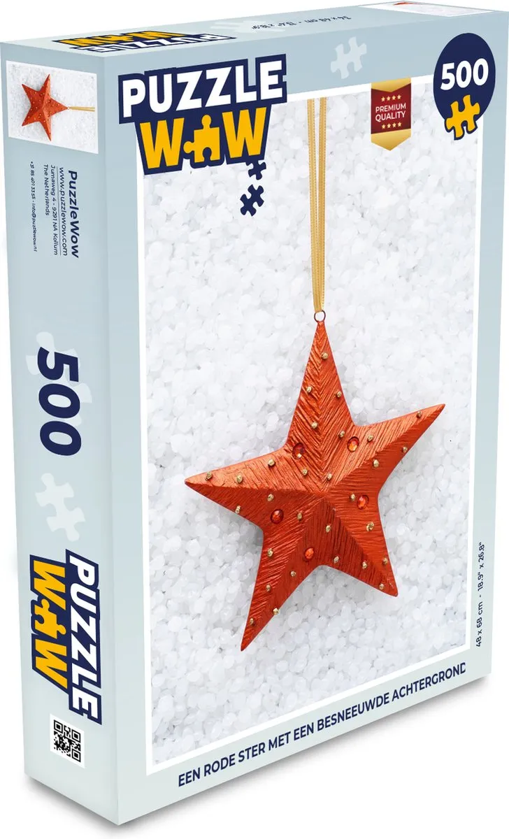 PuzzleWow Kerstpuzzel 500 Stuks - Multicolor