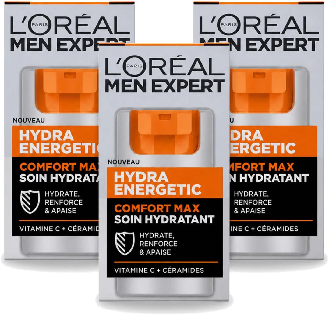 3 x L'Oréal Paris Men Expert Hydra Energetic Comfort Max
