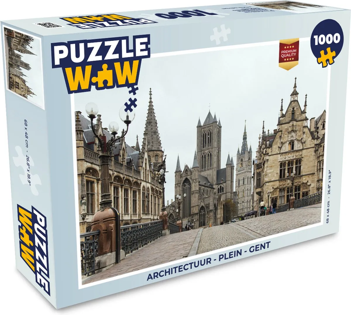 PuzzleWow Architectuur Plein Gent Legpuzzel 1000 Stuks
