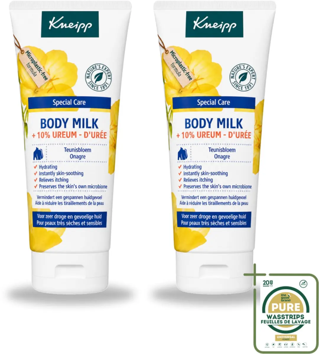 2 x Kneipp - Body milk - Special Care - Met 10 % ureum - Voor zeer droge & gevoelige huid - 200 ml - Gevoelige Huid Verzorging - Droge Huid Verzorging - Jeukverlichting - Ureum Bodymilk - Huidbarrière Herstellen