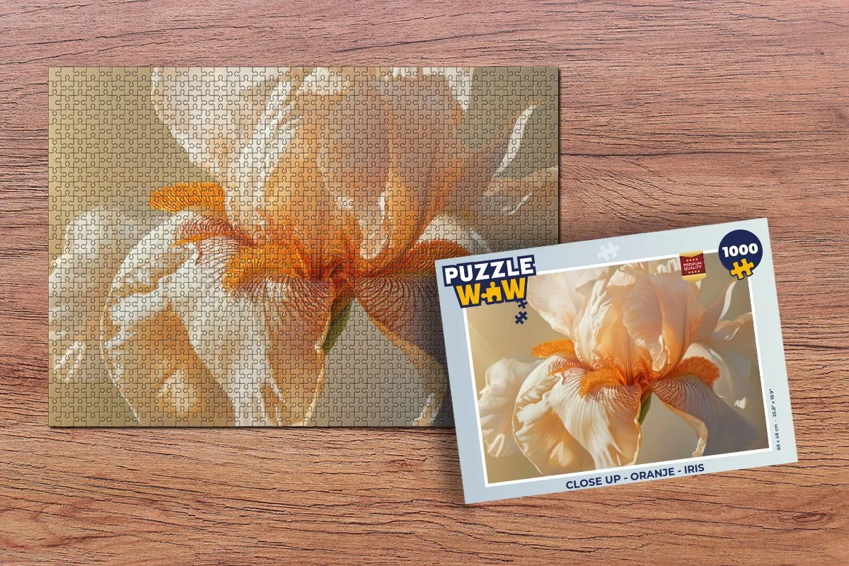 PuzzleWow Close up Iris Legpuzzel 1000 Stuks - Oranje