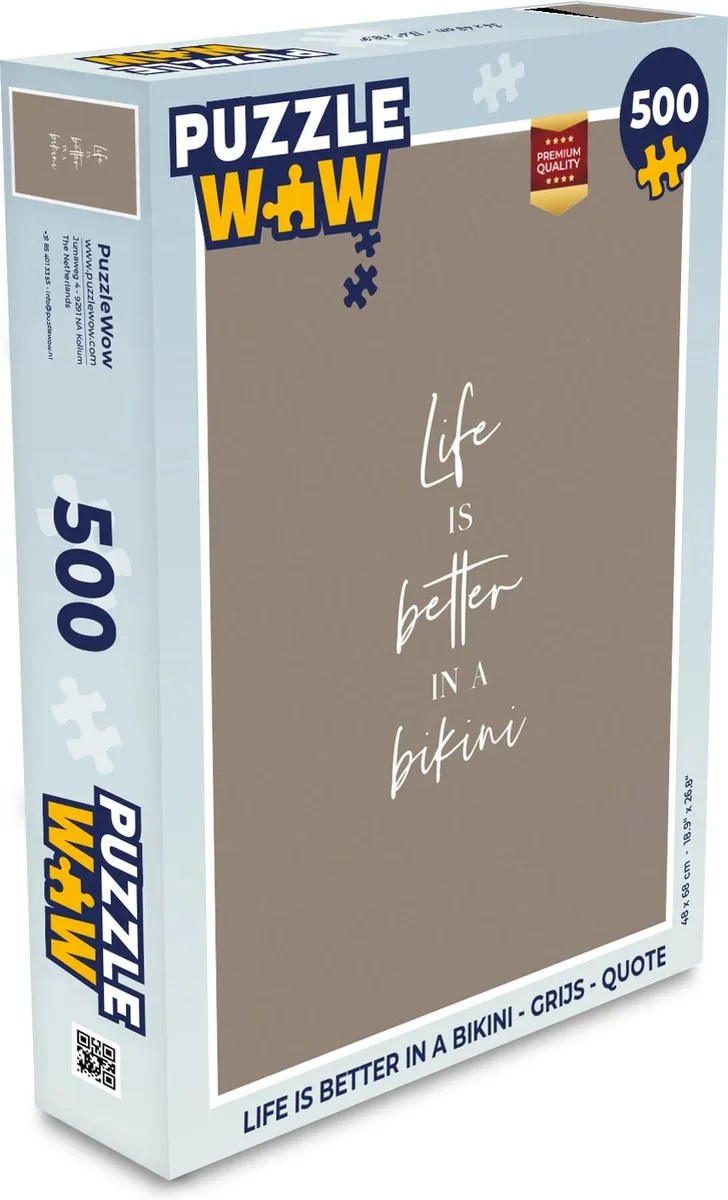 PuzzleWow Life is better in a bikini Legpuzzel 500 Stuks