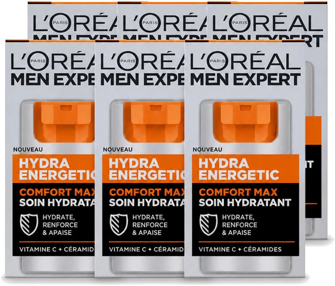 6 x L'Oréal Paris Men Expert Hydra Energetic Comfort Max