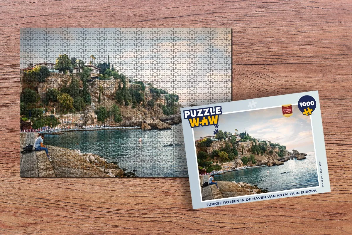 PuzzleWow Legpuzzel Turkse Rotsen Antalya 1000 Stuks - Multicolor