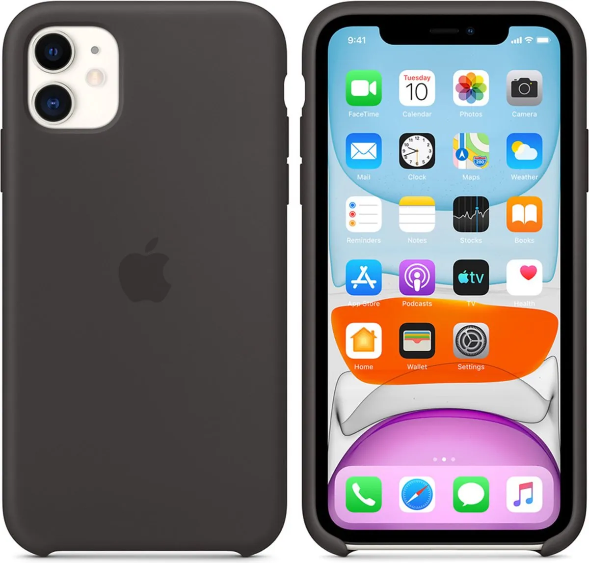 Apple iPhone 11 Siliconen Hoesje MWVU2 - Zwart