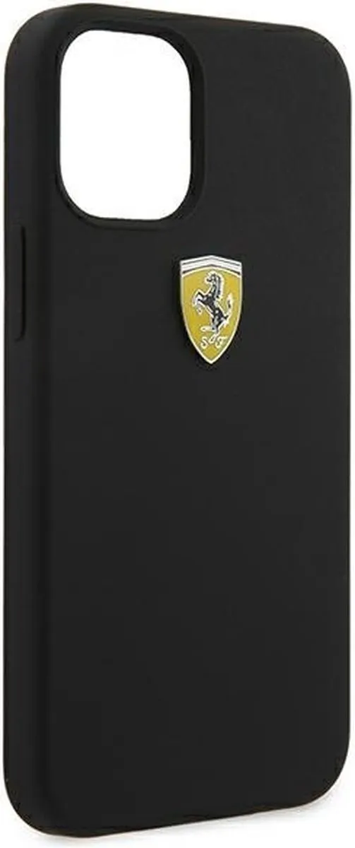 Ferrari SF Silicone Back Case iPhone 12 Mini - Zwart