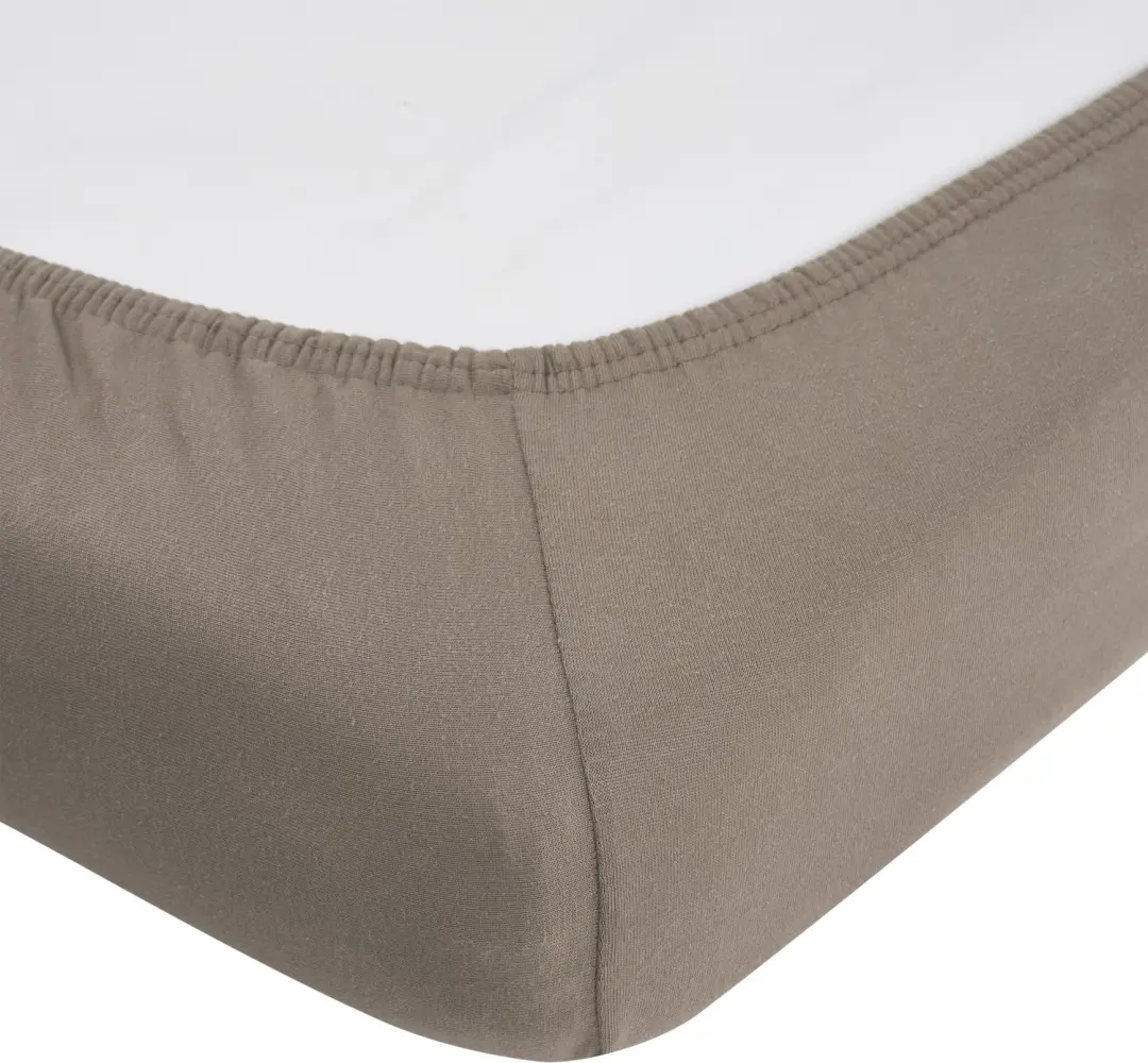 Meyco Baby Uni Hoeslaken Wieg 2-pack Dark Taupe - afbeelding 6 van 6
