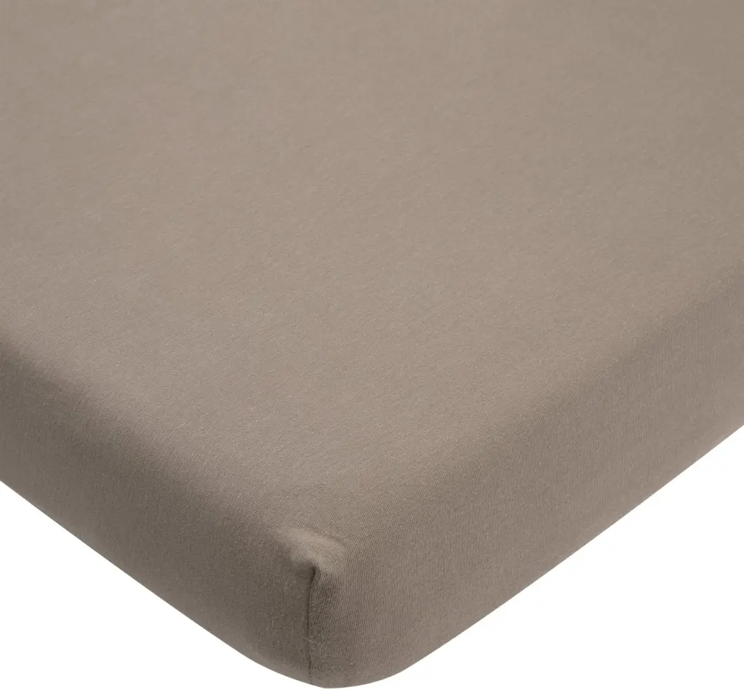 Meyco Baby Uni Hoeslaken Co-sleeper 2-pack Dark Taupe 50x90cm - afbeelding 6 van 6