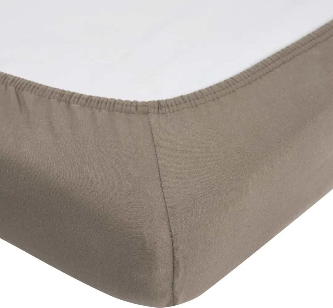 Meyco Baby Uni Hoeslaken Junior 2-pack Dark Taupe 70x140/150cm - afbeelding 5 van 6