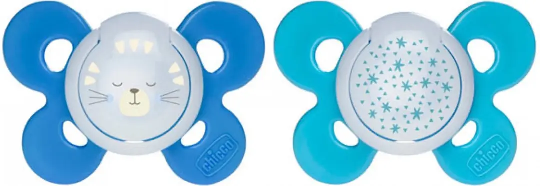 Fopspeen Physio Comfort Lumi Boy Siliconen 12m 2 eenheden