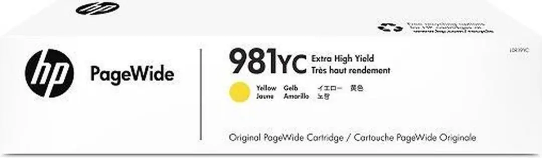 HP 981YC Extra High Yield Yellow Original PageWide Cartridge 16000pagina's Geel