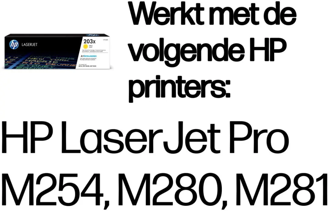 HP LaserJet CF542X Tonercartridge Geel - afbeelding 4 van 5