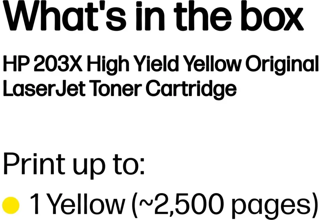 HP LaserJet CF542X Tonercartridge Geel - afbeelding 2 van 5
