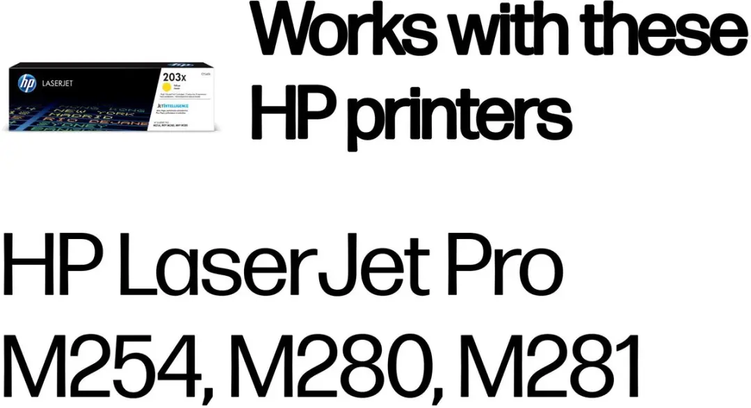 HP LaserJet CF542X Tonercartridge Geel - afbeelding 3 van 5