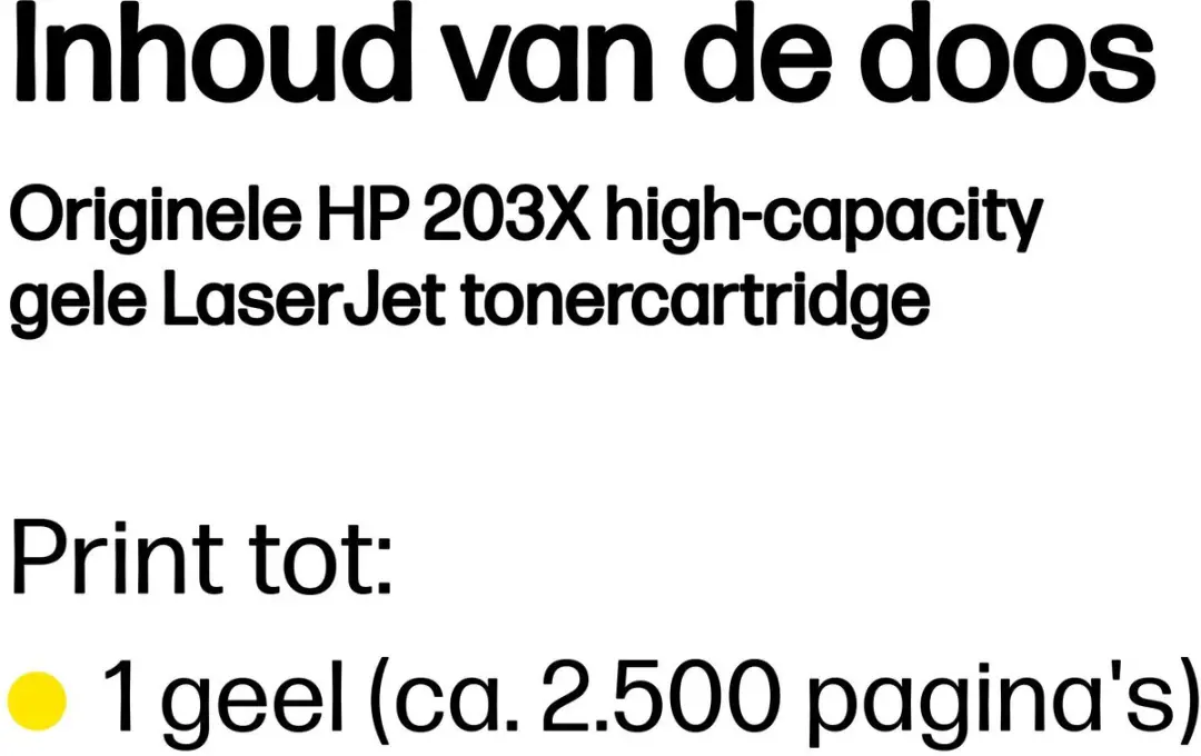 HP LaserJet CF542X Tonercartridge Geel - afbeelding 5 van 5