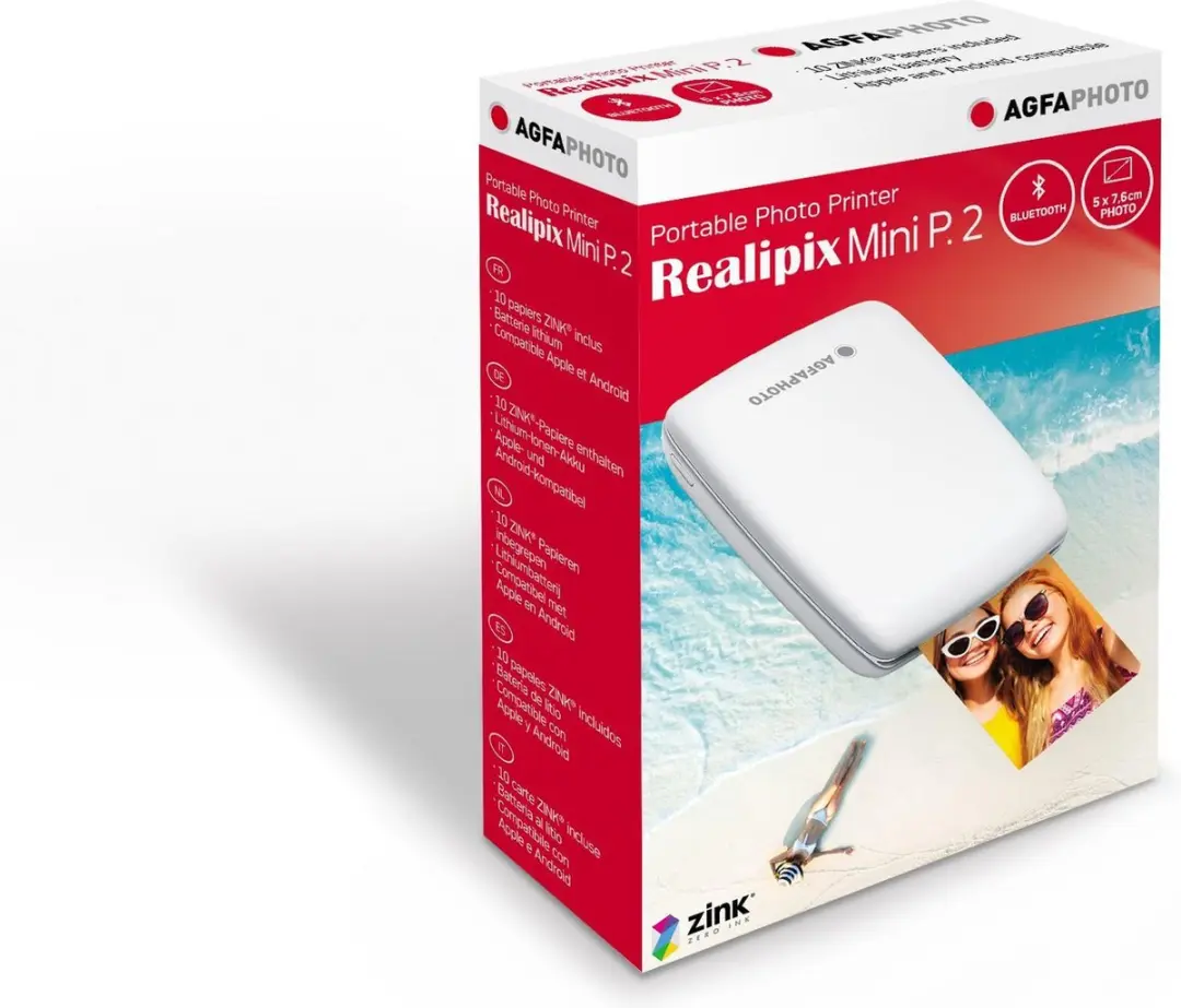 AgfaPhoto Realipix Mini P.2 draagbare ZINK fotoprinter wit