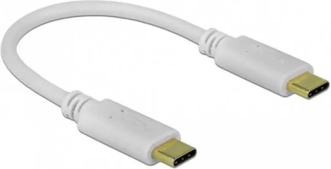 Delock 85357 USB-C-kabel 0,15m - Wit - afbeelding 2 van 3