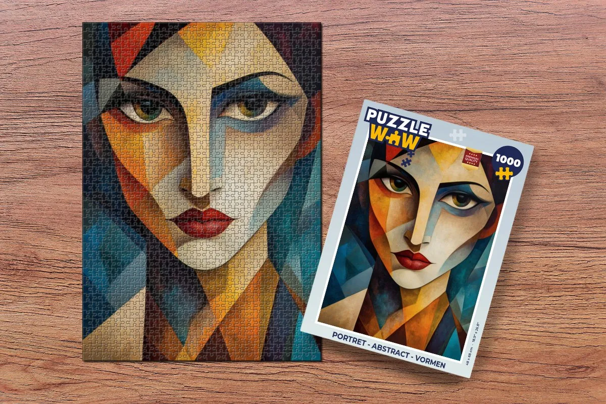 PuzzleWow Portret Abstract Vormen Legpuzzel 1000 Stuks