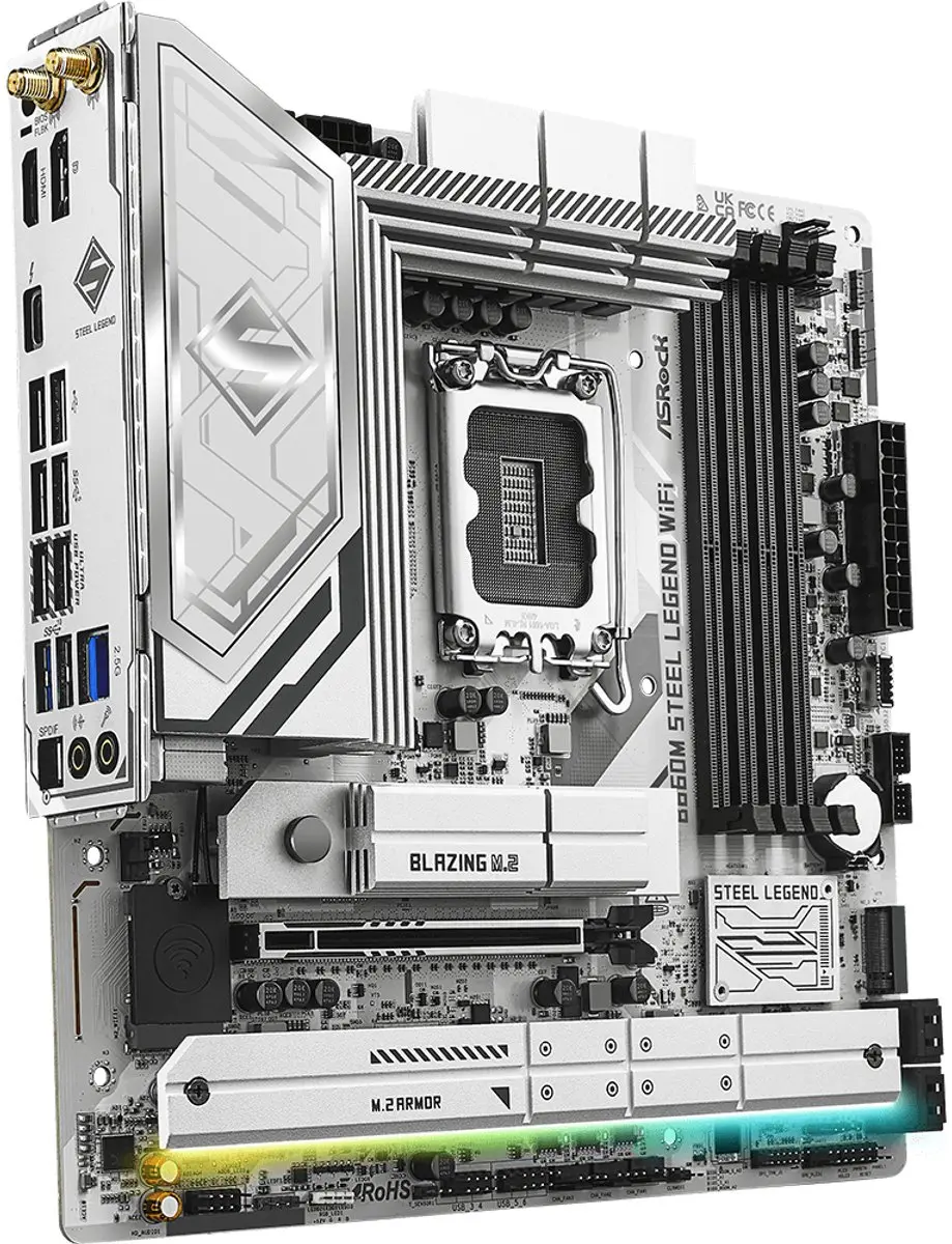 ASRock B860M Steel Legend WiFi - microATX - afbeelding 3 van 6