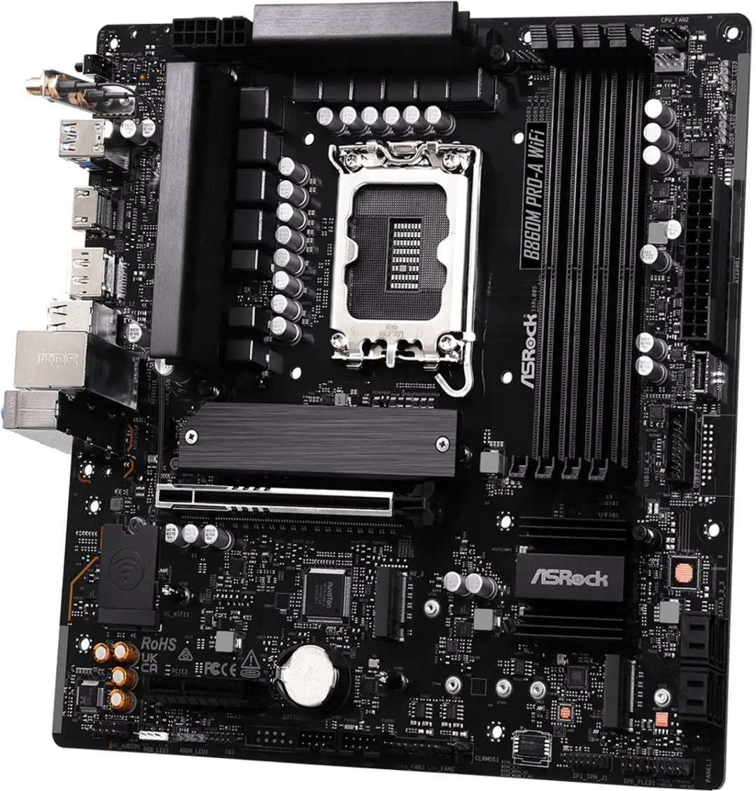 ASRock B860M Pro-A WiFi Moederbord - microATX - afbeelding 2 van 5