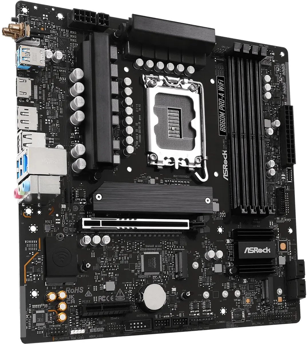 ASRock B860M Pro-A WiFi Moederbord - microATX - afbeelding 3 van 5