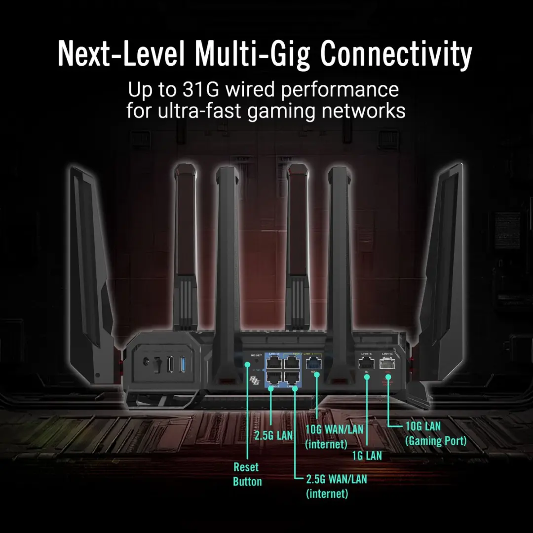 ASUS ROG Rapture GT-BN98 Gaming Router - Quad-Band - afbeelding 3 van 6