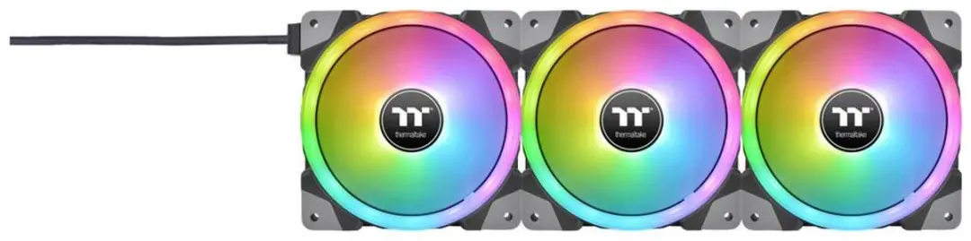 Thermaltake CL-F143-PL12SW-A RGB Ventilator 120mm - Zwart/Transparant - afbeelding 5 van 6