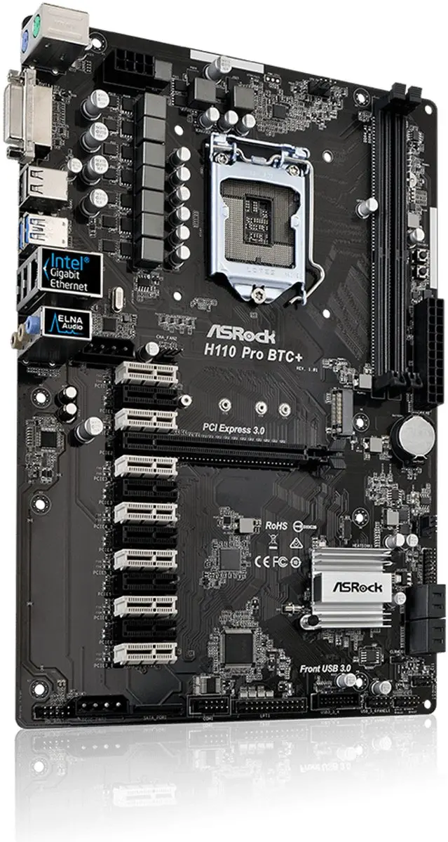 ASRock H110 Pro BTC+ Moederbord - afbeelding 2 van 6