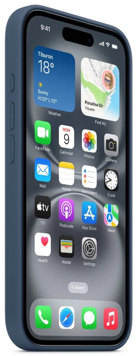 Apple iPhone 16 Silicone Backcover - MagSafe MYY23ZM/A - Denim Blauw