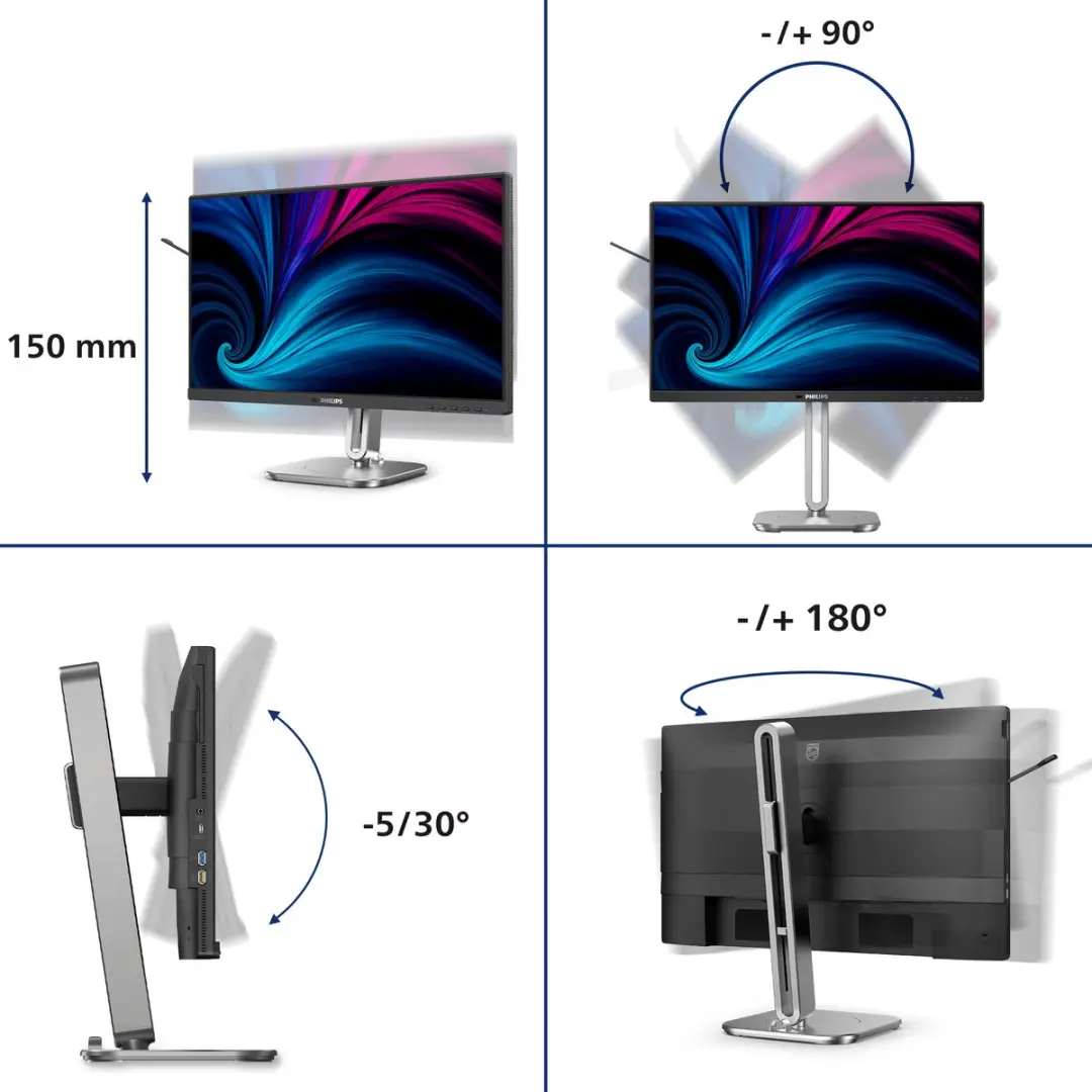 Philips 4000 Series 24B2U4301/00 Monitor 23.8" Full HD Grijs - afbeelding 4 van 6