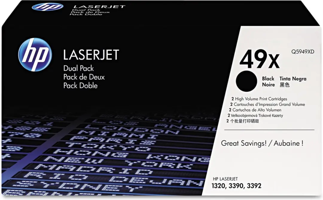 HP 49X tonercartridge 2 stuk(s) Origineel Zwart