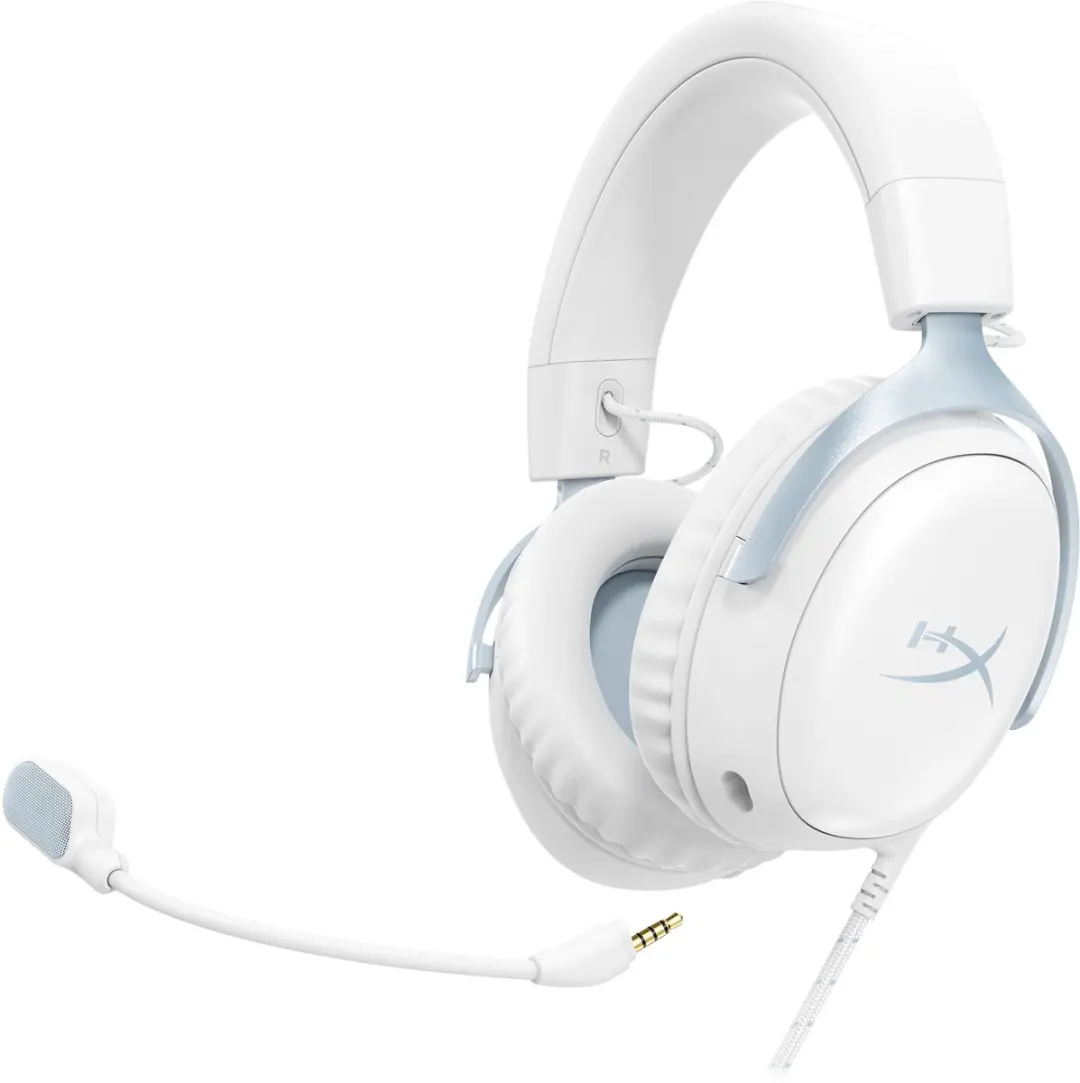 HyperX Cloud III DF7F1AA Game Headset - Wit/Blauw - afbeelding 6 van 6