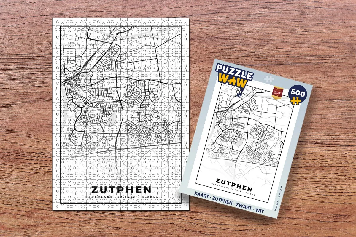 PuzzleWow Zutphen Legpuzzel 500 Stuks - Multicolor